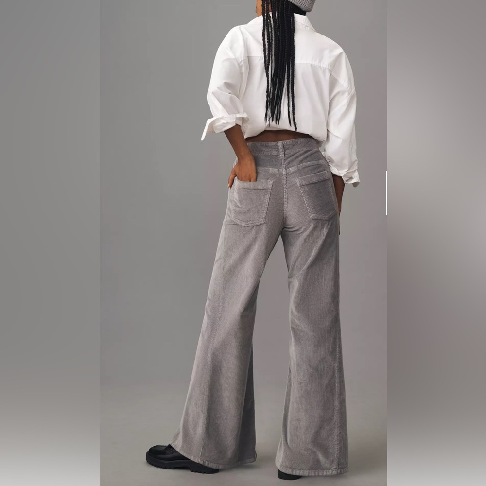 Plus size Adi Mid-Rise Frayed Relaxed Flare Jeans by Pilcro: Corduroy Edition - Picture 2 of 7